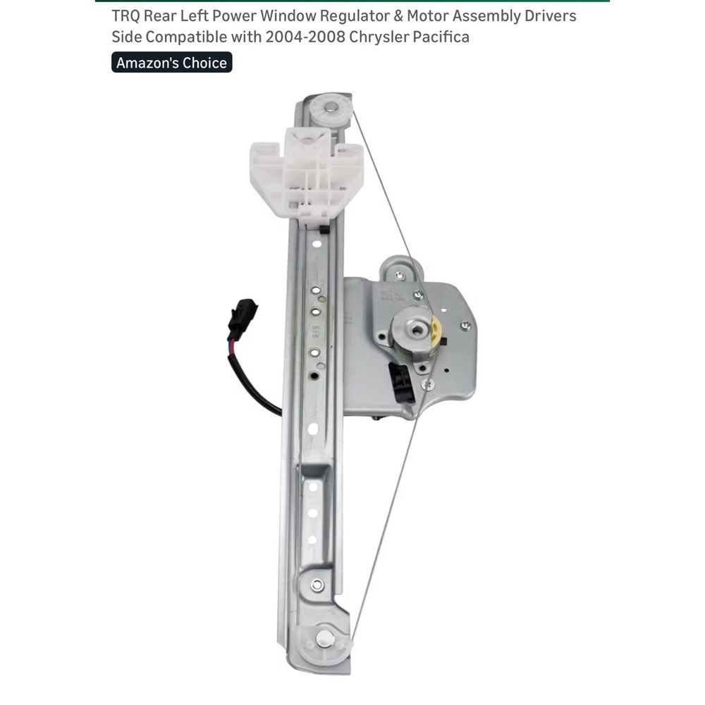 TRQ WRA51856 Power Window Motor Regulator Assembly Chrysler Pacifica Rear Driver